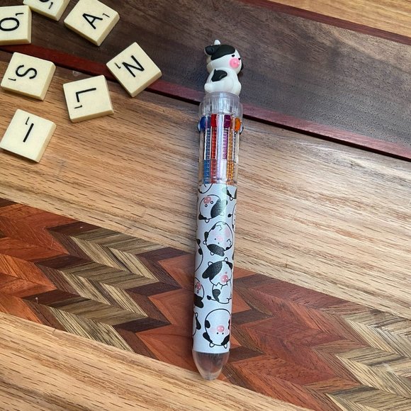 Cute Baby Cow 10 Color Ballpoint Pen - Picture 1 of 5